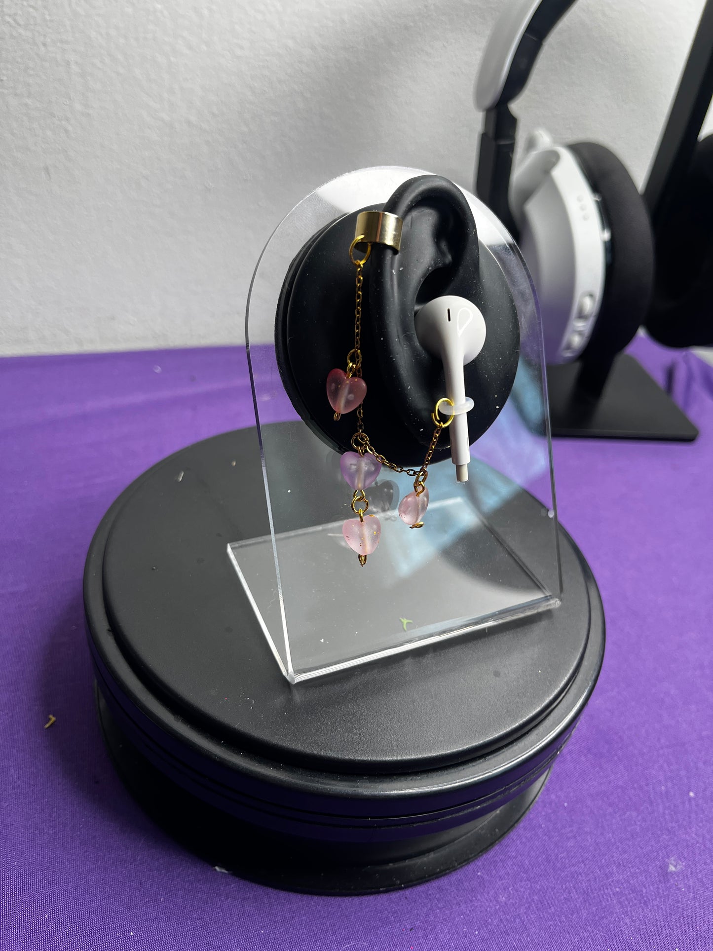 Speckled Heart Ear Cuff