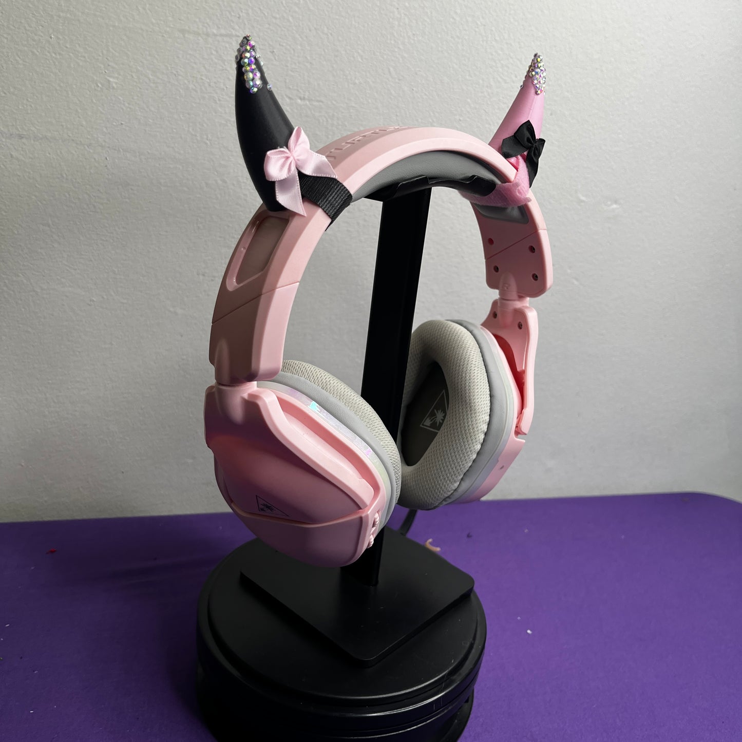 Rhinestone Bow Oni Horns (RTS)