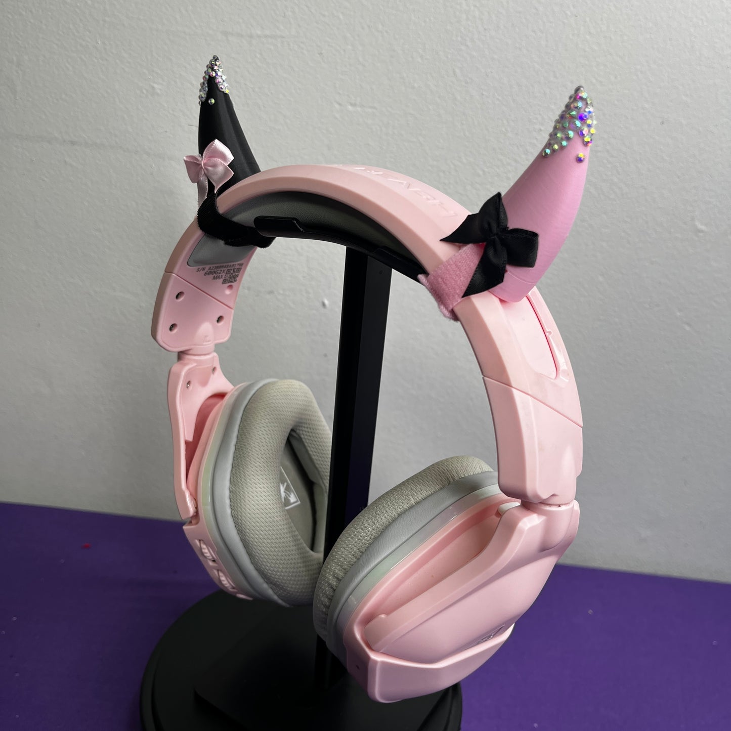 Rhinestone Bow Oni Horns (RTS)