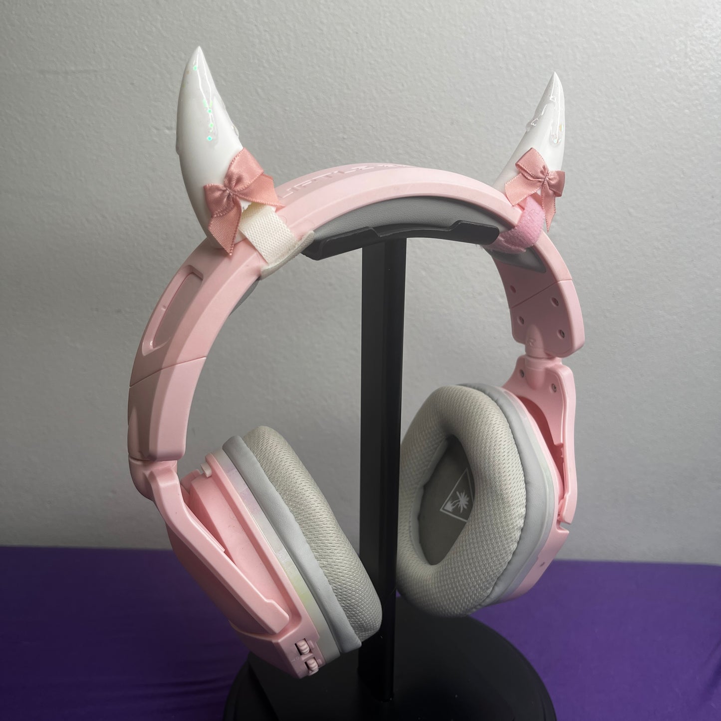White Glitter Drip Oni Horns (RTS)