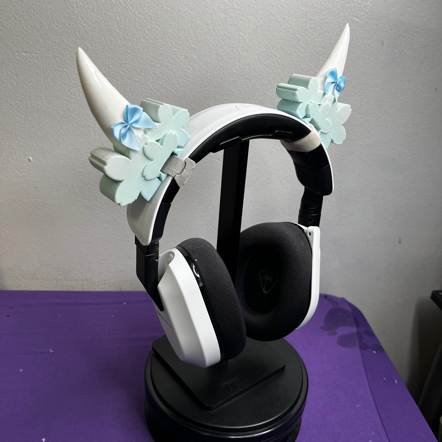 Blue Bow Sakura Horns (RTS)