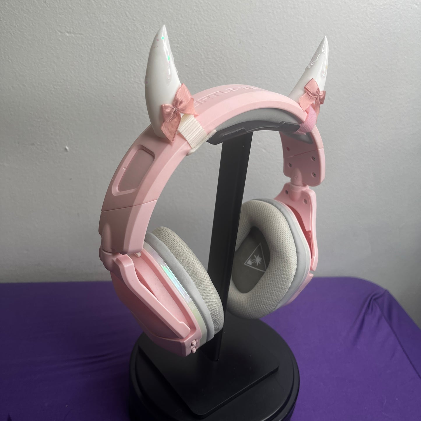 White Glitter Drip Oni Horns (RTS)