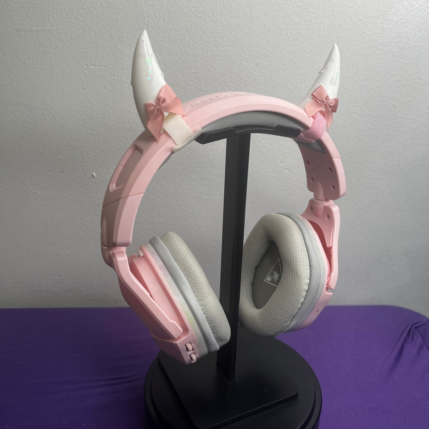 White Glitter Drip Oni Horns (RTS)