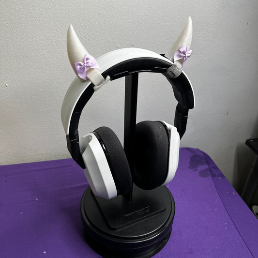 UV Purple Bow Oni Horns (RTS)